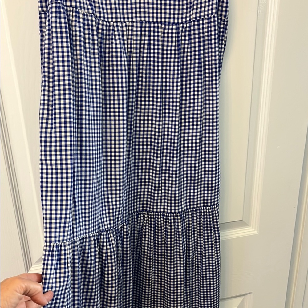 Old Navy Blue Gingham Sleeveless Maxi Dress - Picture 3 of 6